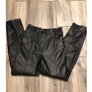 Together Black Leather Pants Slim SZ 8